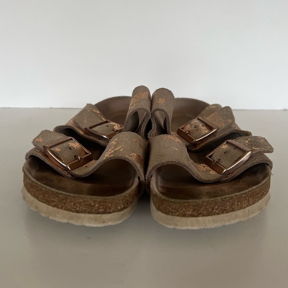 Birkenstock Arizona Khaki with Copper Splashes Big Buckle Sandals, size 42 - Picture 5 of 10